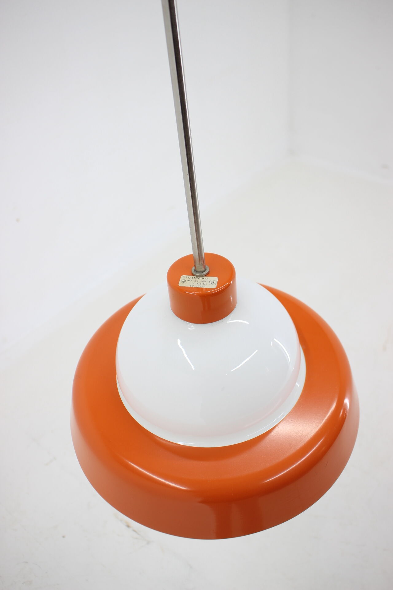 1970s Glass Pendant Lamp by Kamenicky Senov, Czechoslovakia