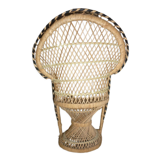 Armchair Emmanuelle wicker doll 70's