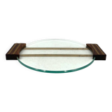 Plateau en verre art déco, France années 1930