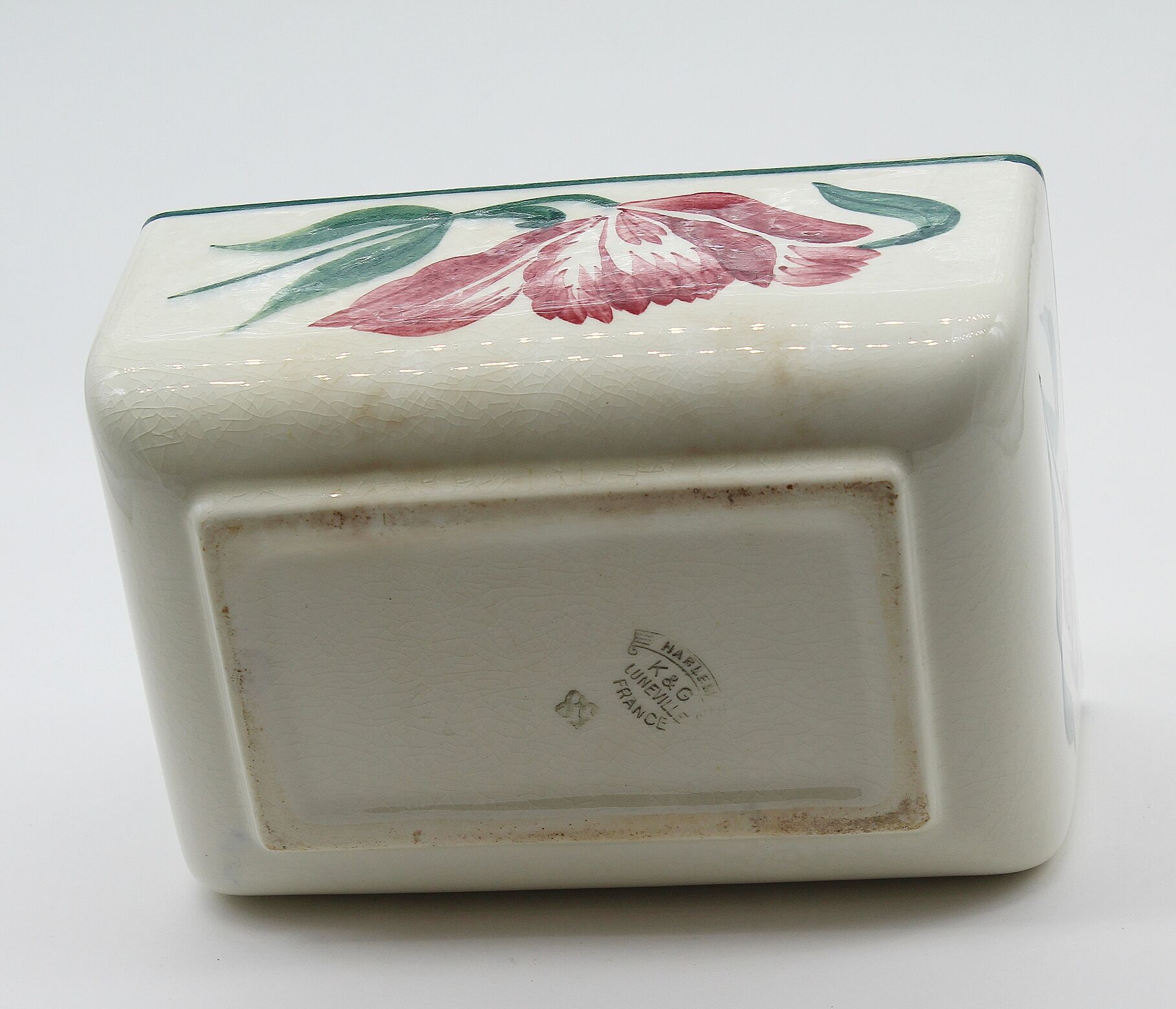 Cache vintage ceramic pot K-G Lunéville