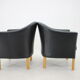 Paire de fauteuils en cuir Mogens Hansen, Danemark