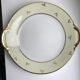 Cream and golden cake dish Limoges porcelain 50s