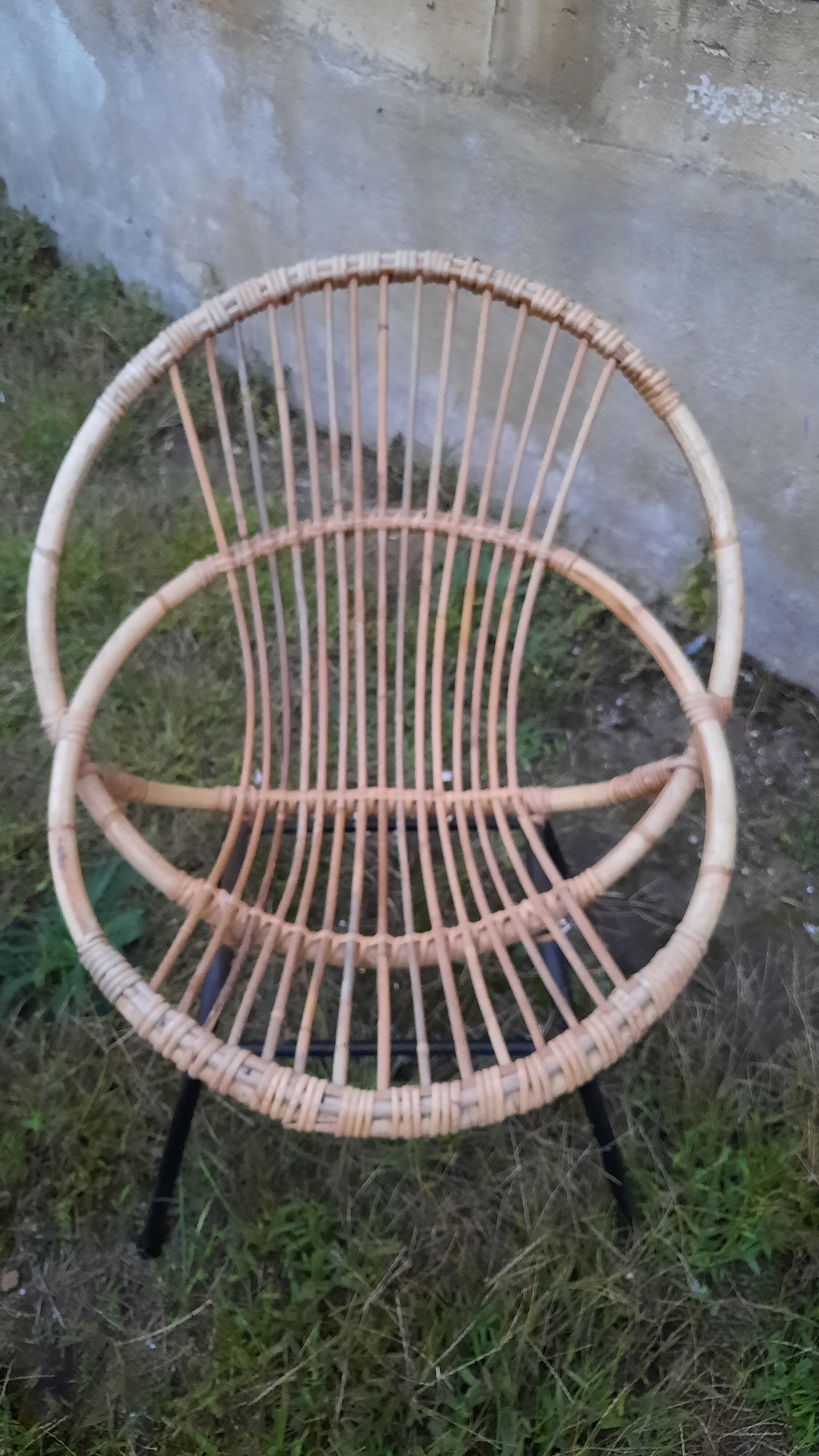 Salon en rotin vintage