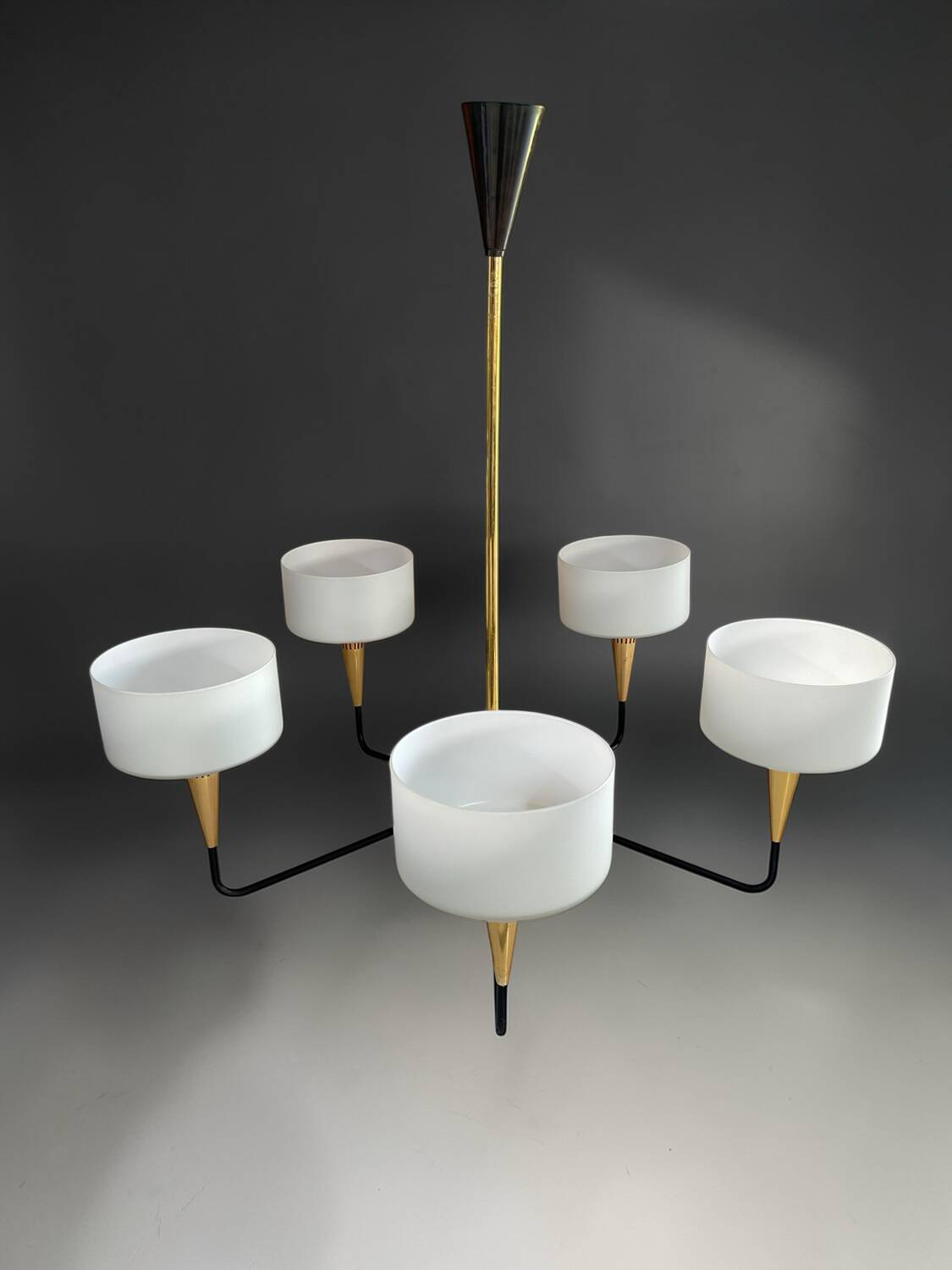 Chandelier 5 lights 1960