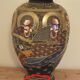 Pair of old Japan Satsuma vases, signed and enamelled