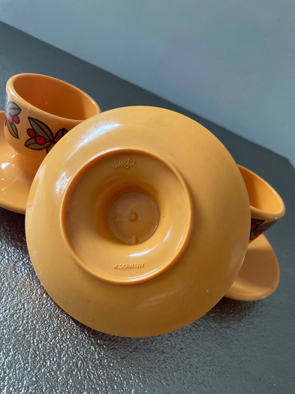 3 Emsa Germany egg cups 60s-70s