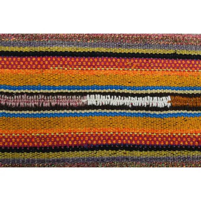 1970s Vintage Turkish Oushak Handmade Wool Cotton Orange Runner Rug  77x216