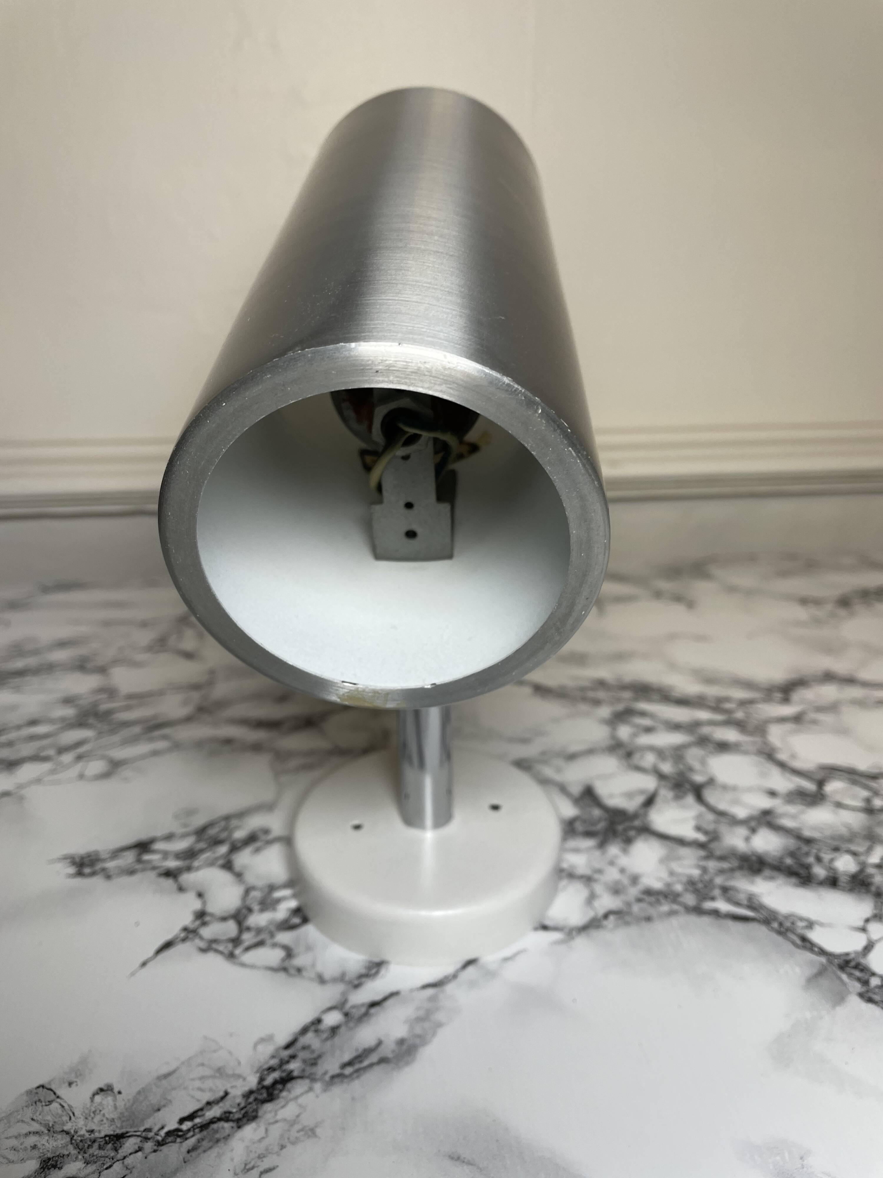Dutch Raak brushed aluminum wall light