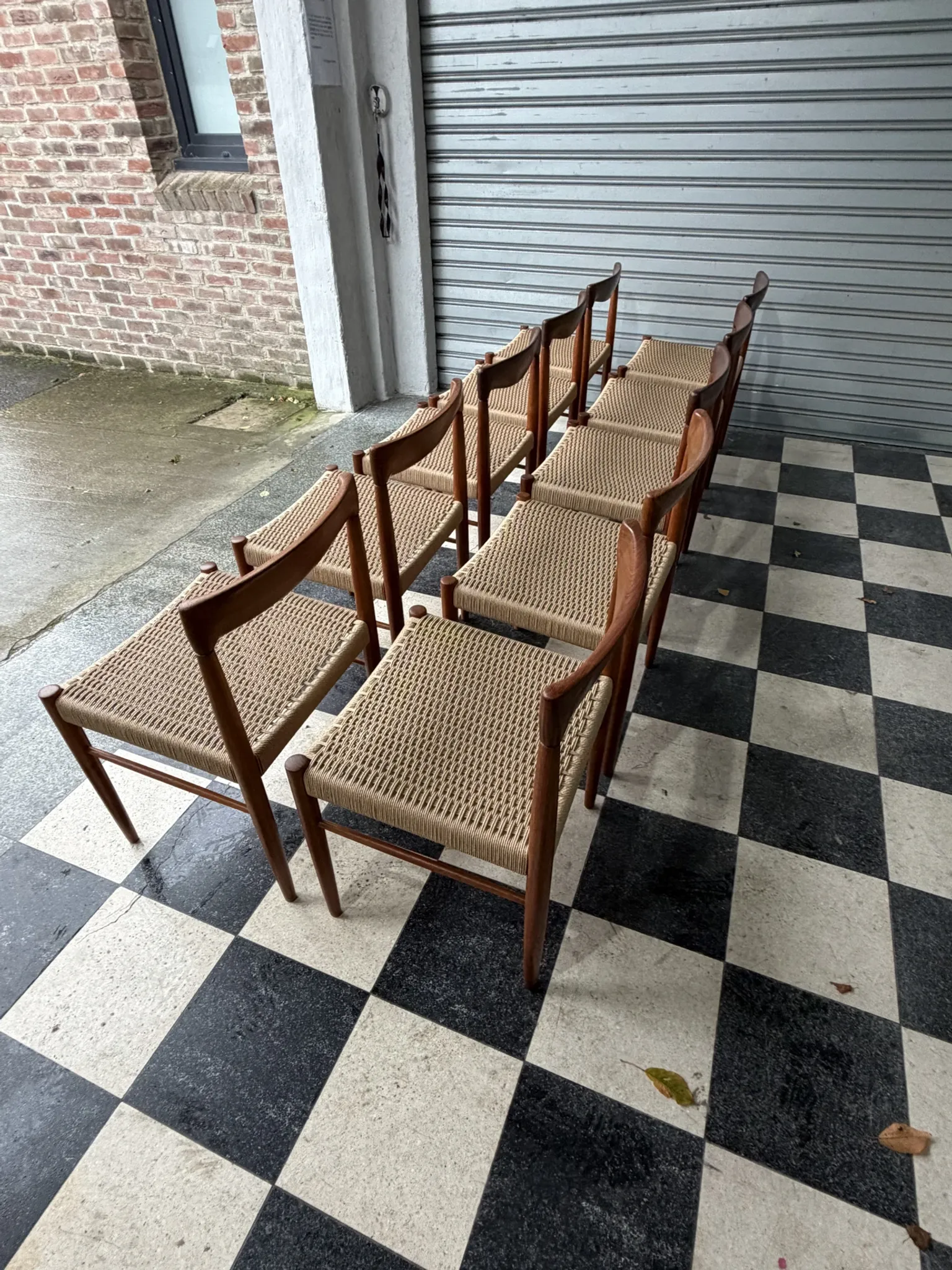 Set of 10 chairs by Henry Walter Klein