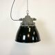 Dark grey explosion proof lamp with black enameled shade, 1970s