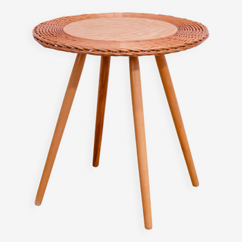 Mid century rattan coffe table by Jan Kalous for ÚLUV, 1960´s, Czechoslovakia