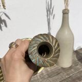 Berber candle holder in gilded brass