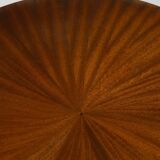 WOOD VENEER AND BRONZE COFFEE TABLE, 1950s