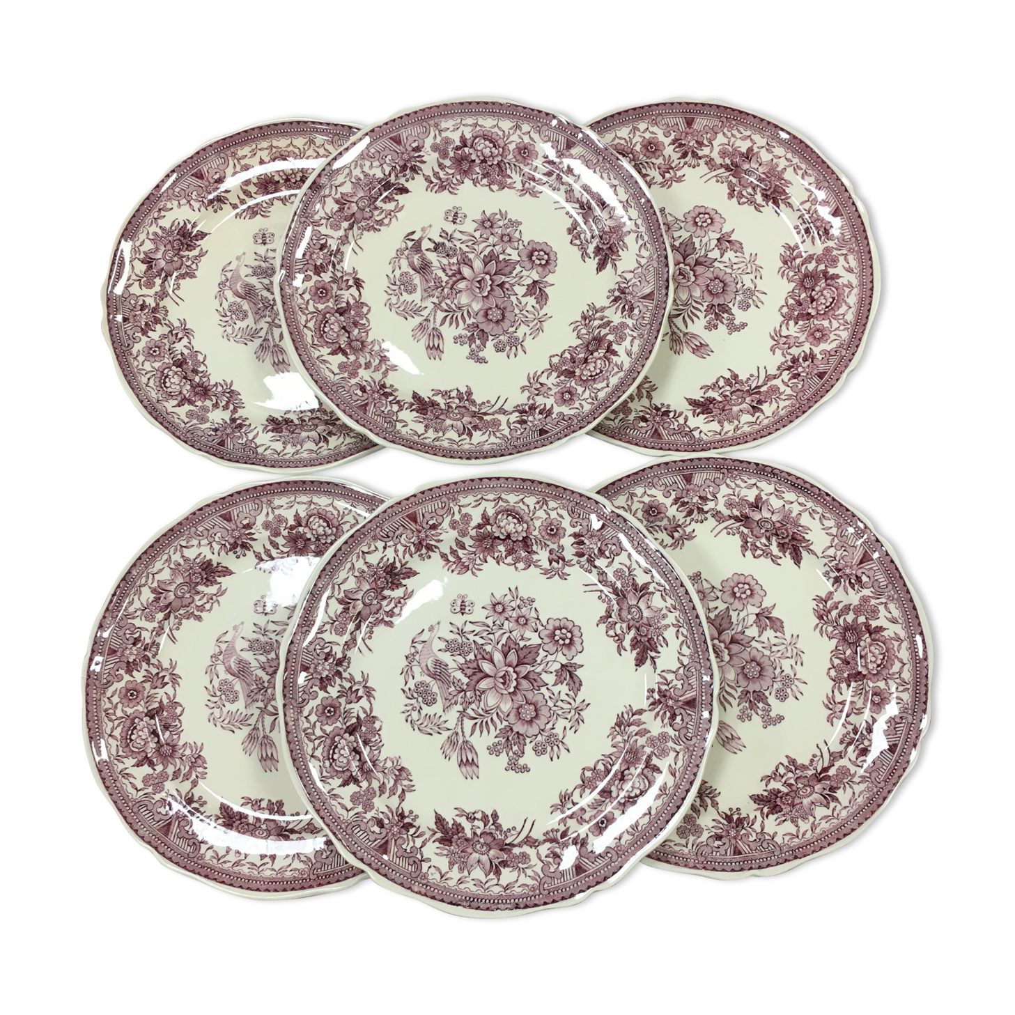 6 flat plates Villeroy and Boch model Fasan