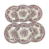 6 flat plates Villeroy and Boch model Fasan