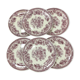 6 flat plates Villeroy and Boch model Fasan