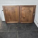 Paire de portes en bois sculpté en noyer