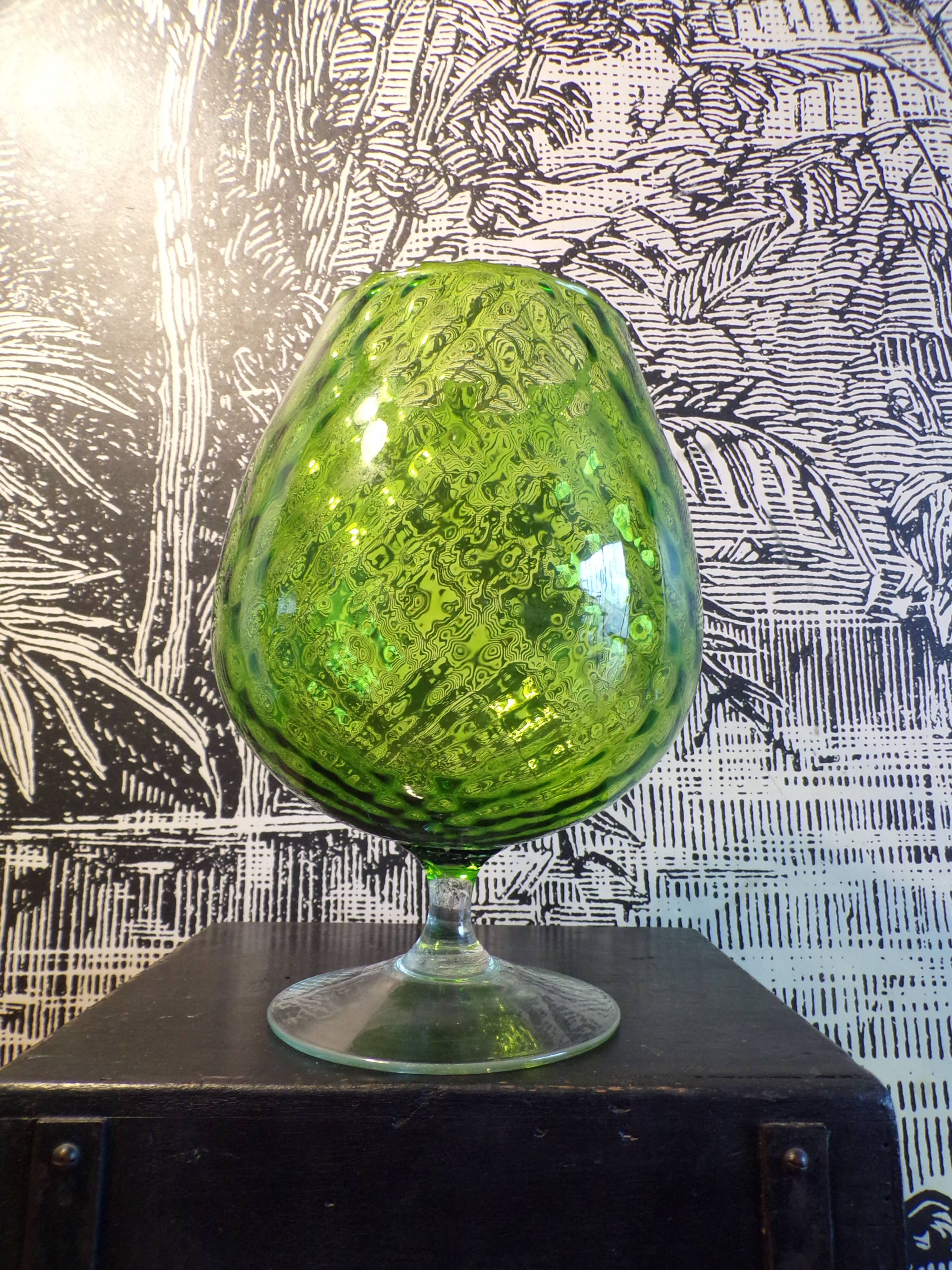 Empoli green vase h=28 cm