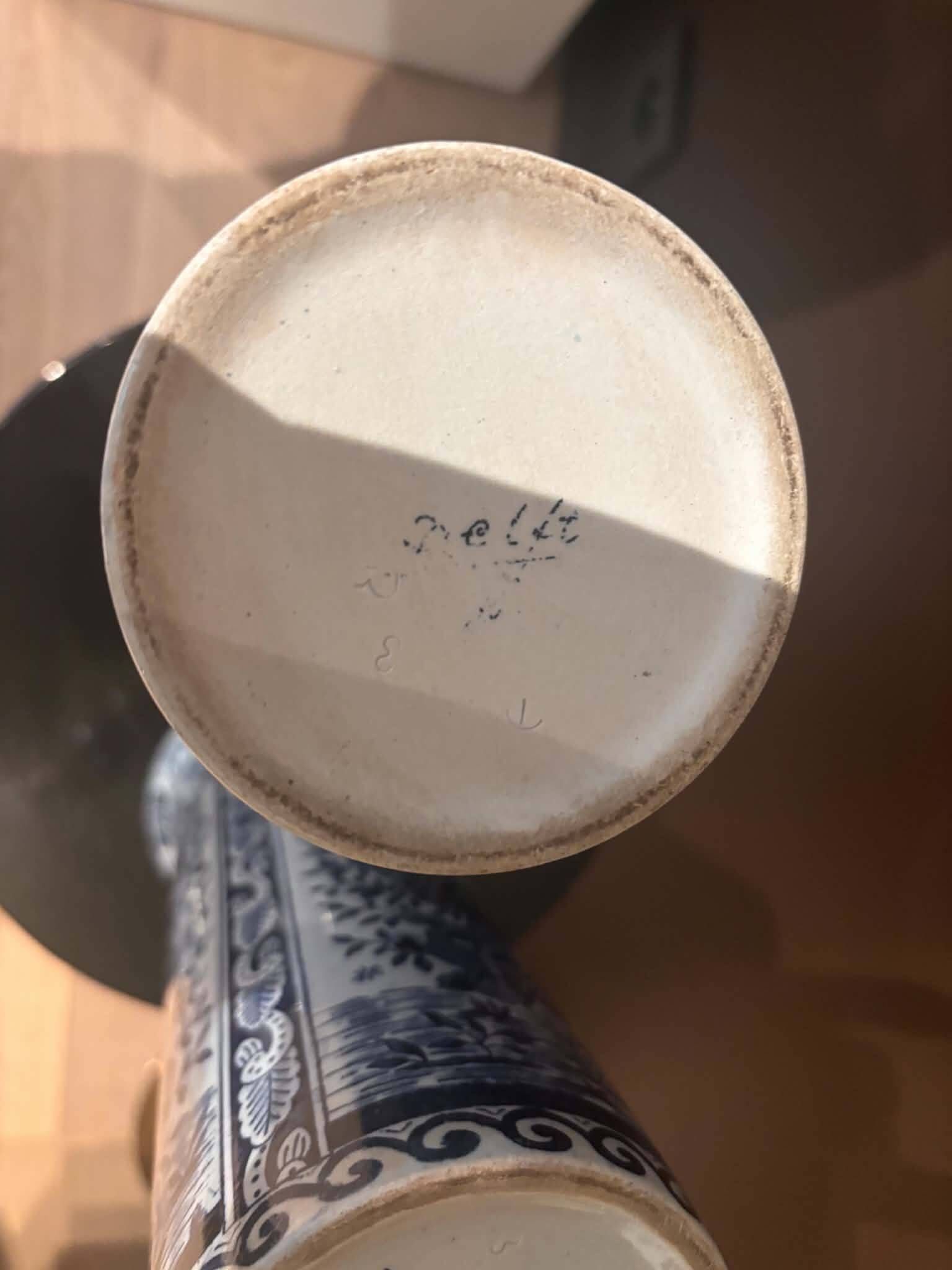 Pair of Delft vases