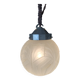 Art Deco molded glass globe pendant light, 1930