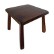 Wooden stool in Scandinavian style, handcrafted, circa 1960.