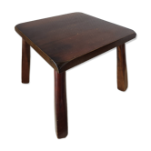 Wooden stool in Scandinavian style, handcrafted, circa 1960.