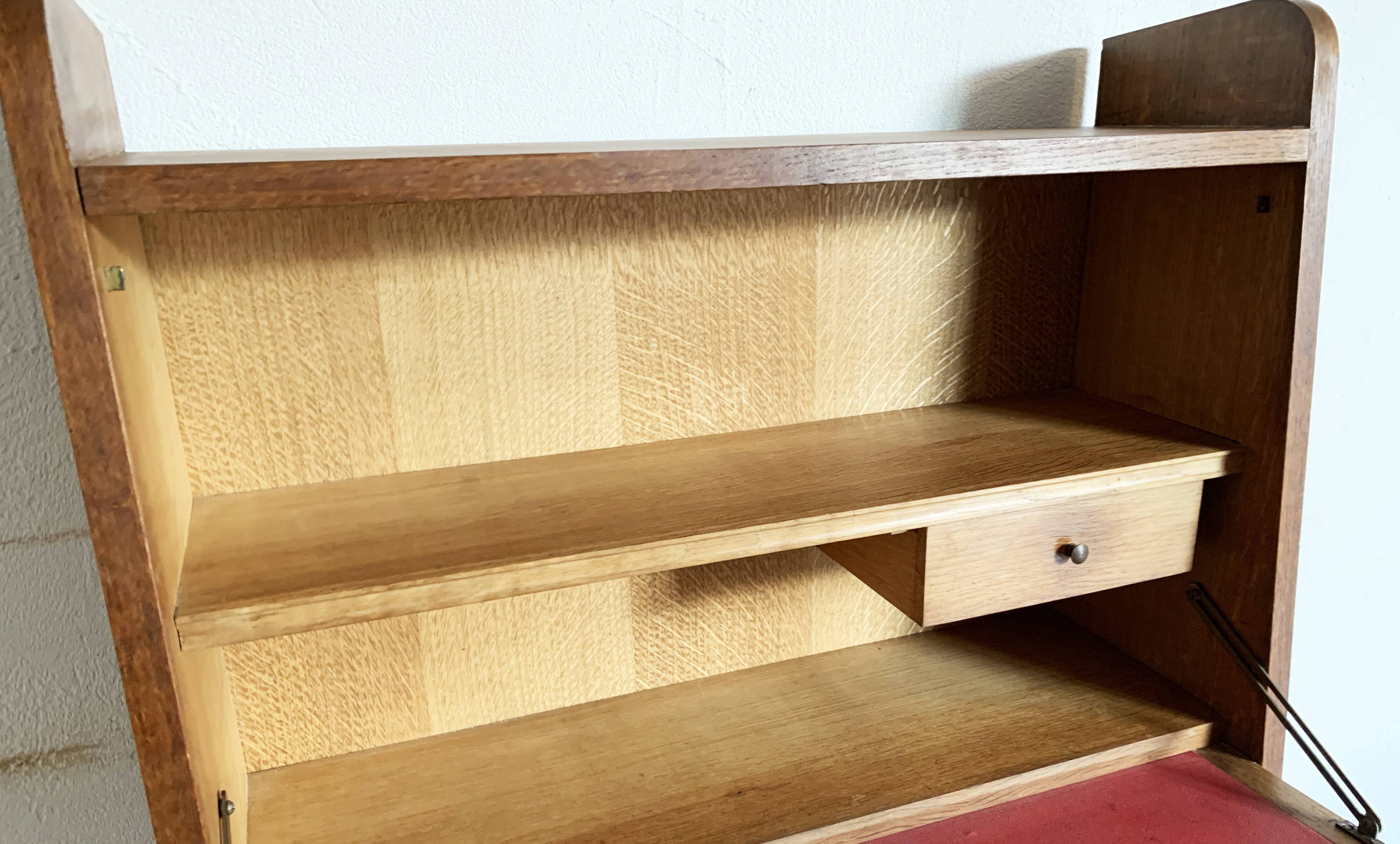 Vintage fin secretary stamped SPE, oak