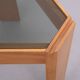 Porada Arredi Beechwood Smoked Glass side tables 1970s Italy