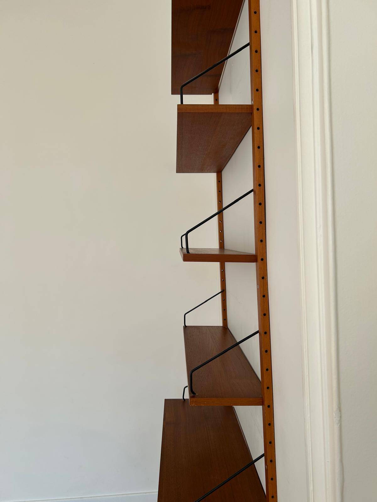 Teak wall shelves by Poul Cadovius, Denmark, 1960s.