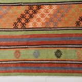 Tapis Kilim Vintage tissé à la main 6x8, 177x242Cm