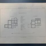 Illustration architecture villa plans inlichterfelde Berlin 19th