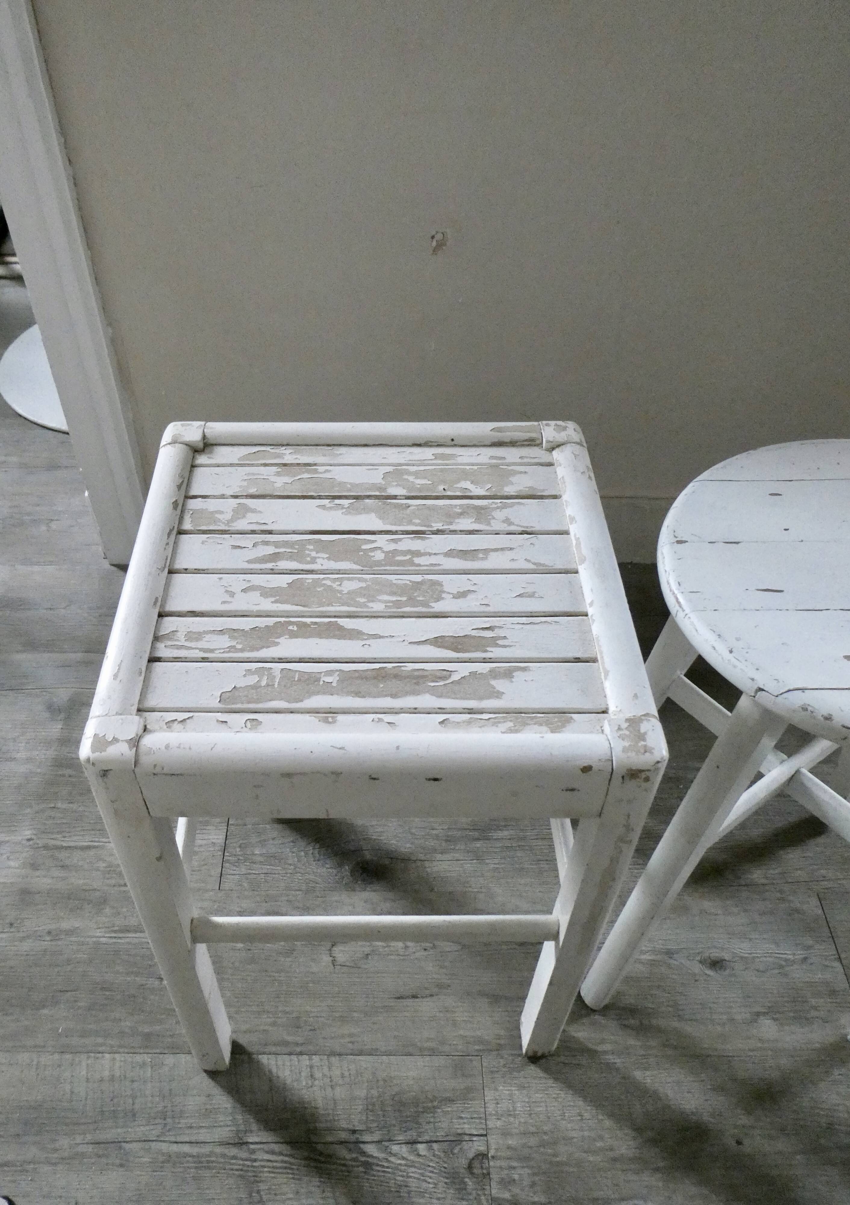 Pair of wooden stools from the 50s