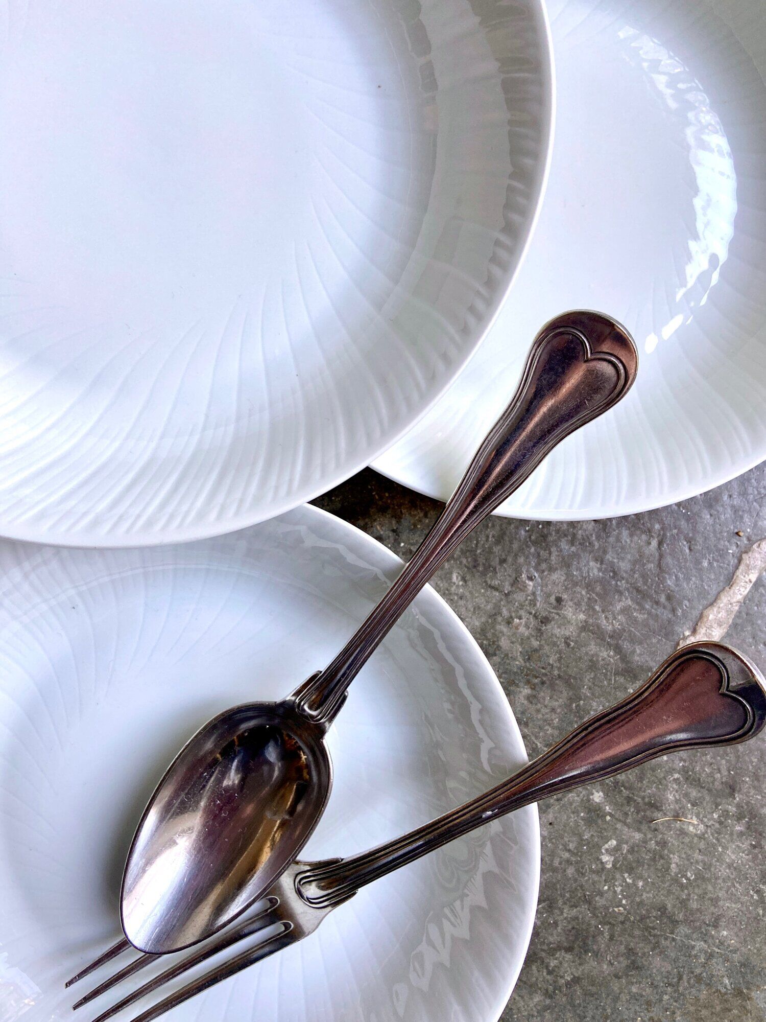 Lot de 5 assiettes creuses en porcelaine de Limoges
