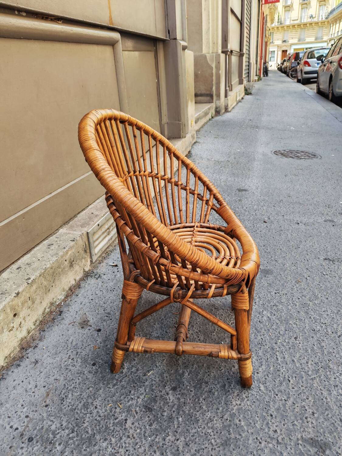 Fauteuil enfant en rotin