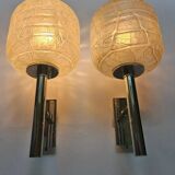 Pair of Rare Midcentury Wall Lamps Doria Leuchten, Germany, 1970s