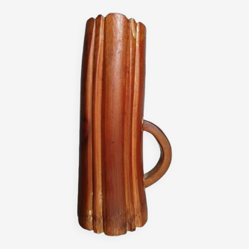 Chinese bamboo carved water pitcher early XXem