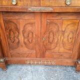 Buffet Empire period bronze marquetry walnut and fruit tree