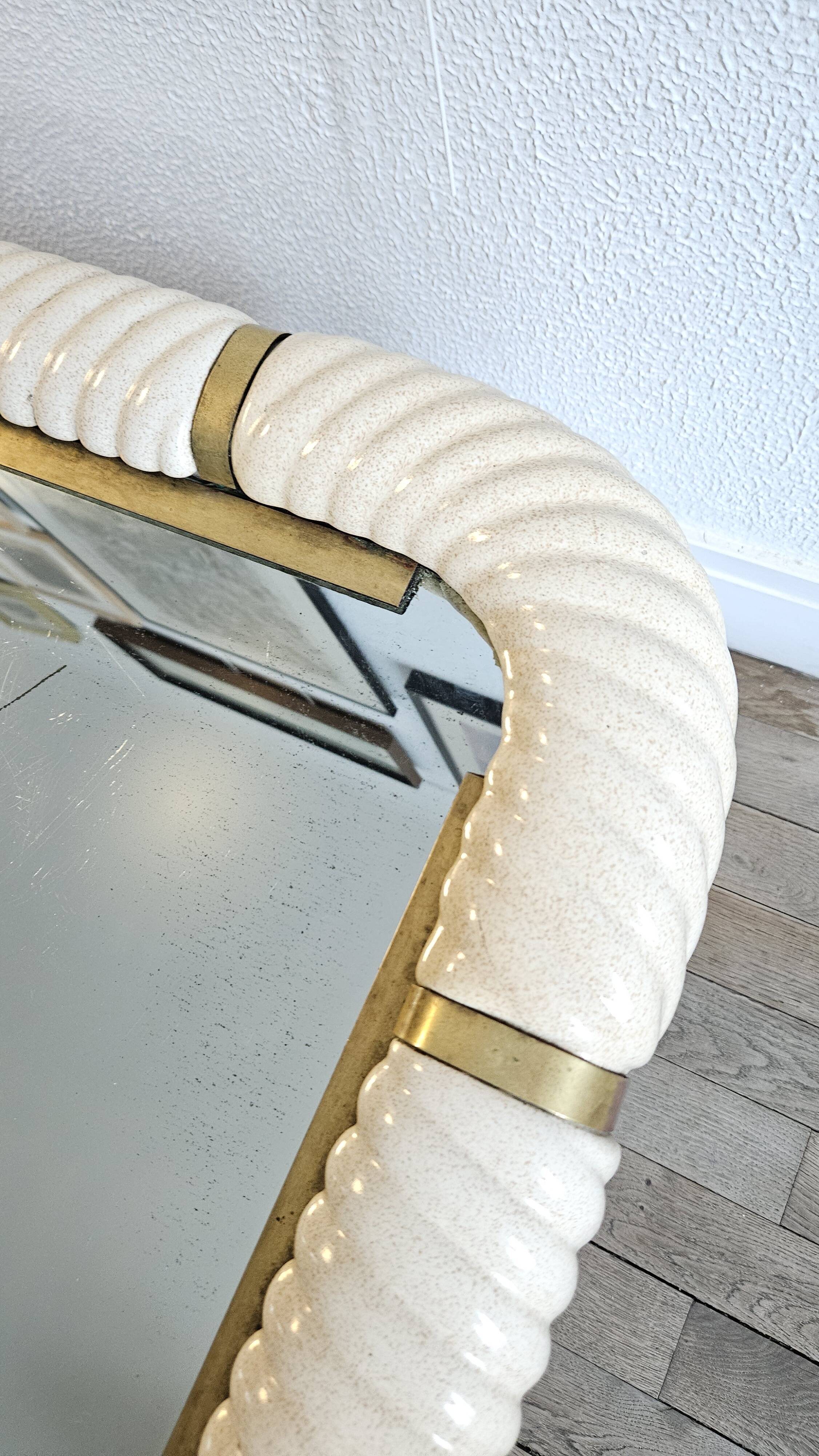 Ceramic and mirrored glass coffee table - Tommaso Barbi,