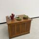 Oak and veneer counter or desk