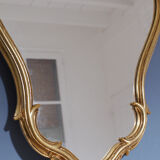 Golden rock mirror with gold leaf 43x70cm
