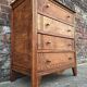 Art Deco commode with wooden top, vintage antique furniture.