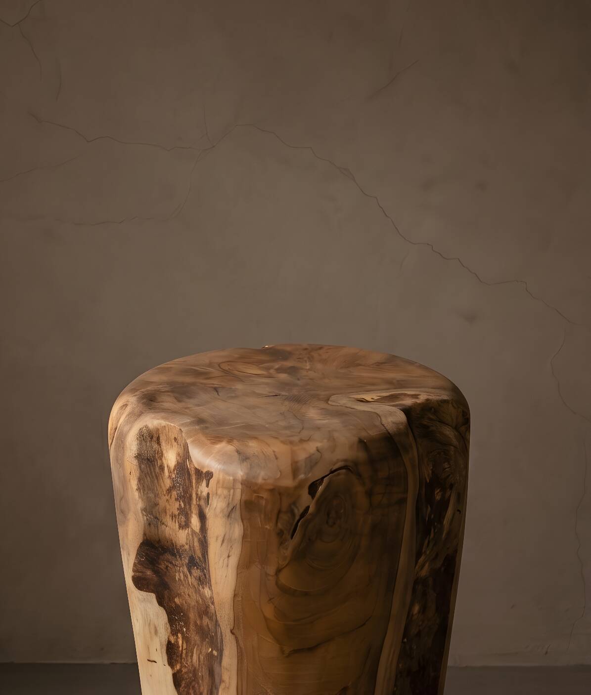 CLEO stool in hand-carved solid recycled teak