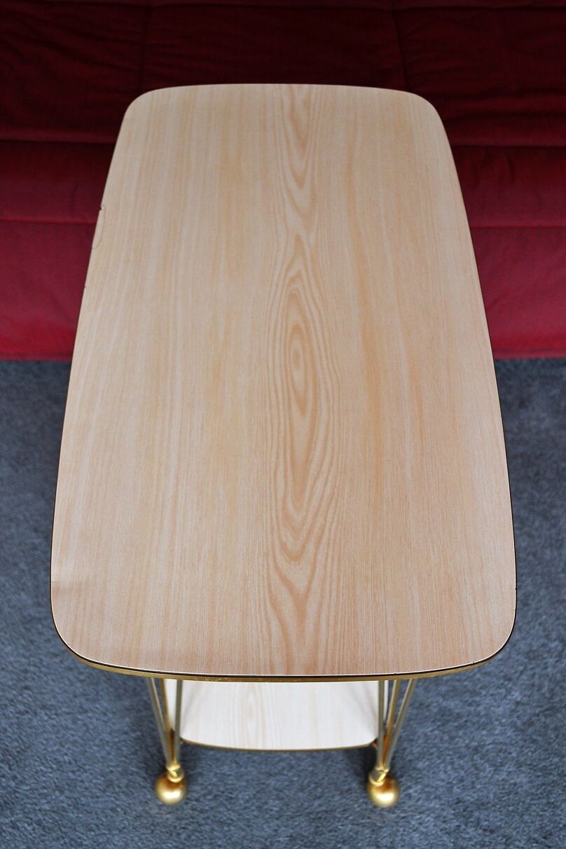 Table service in formica on wheels - the 50s 60s vintage
