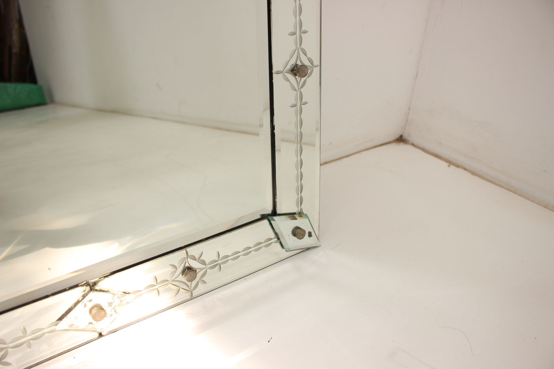 Mirror Czechoslovakia circa 1900 25x50cm