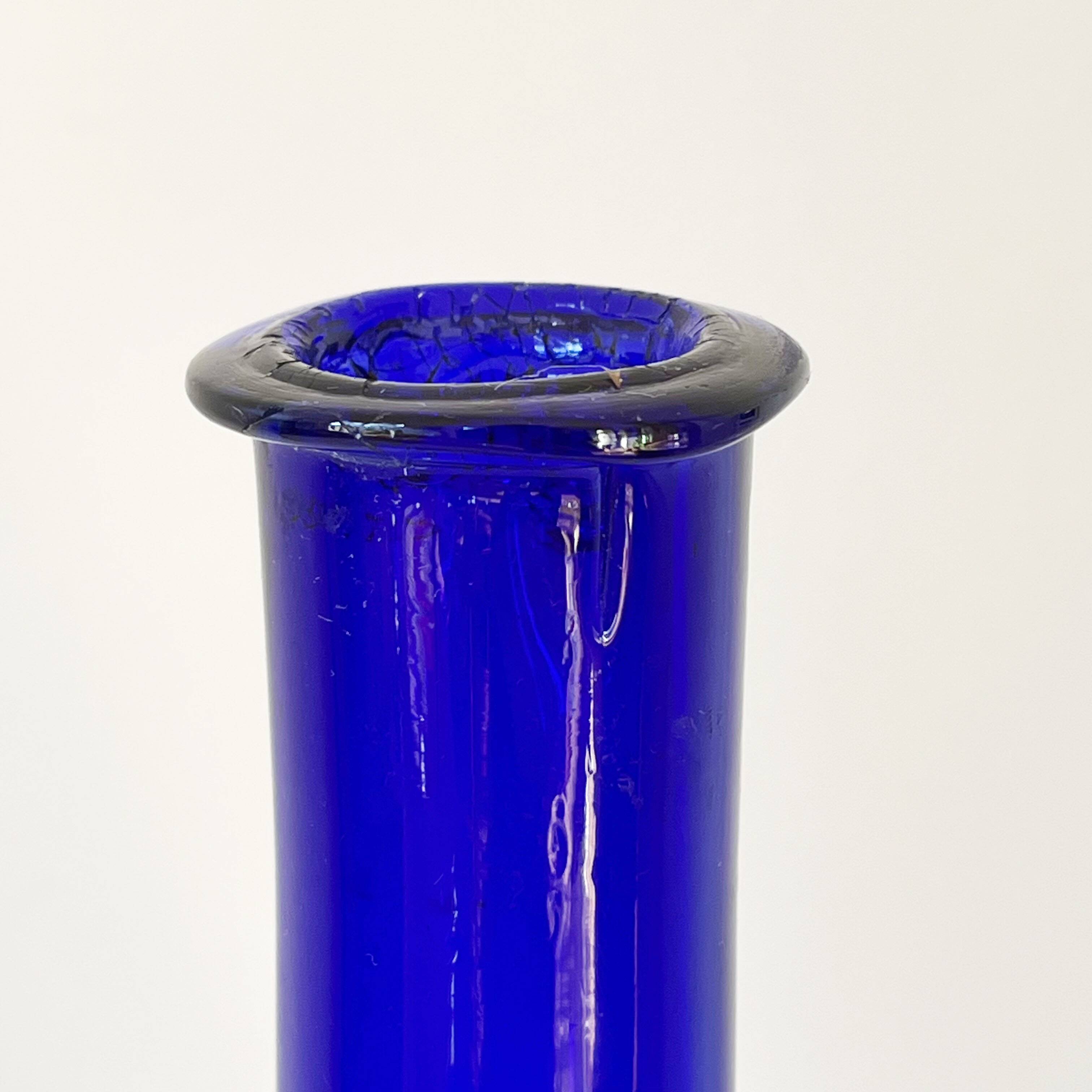 Bouteille, carafe italienne Empoli bleue