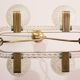 Art Decò Seguso Oval Mid-Century Six- Light Murano Glass and Brass Chandeli