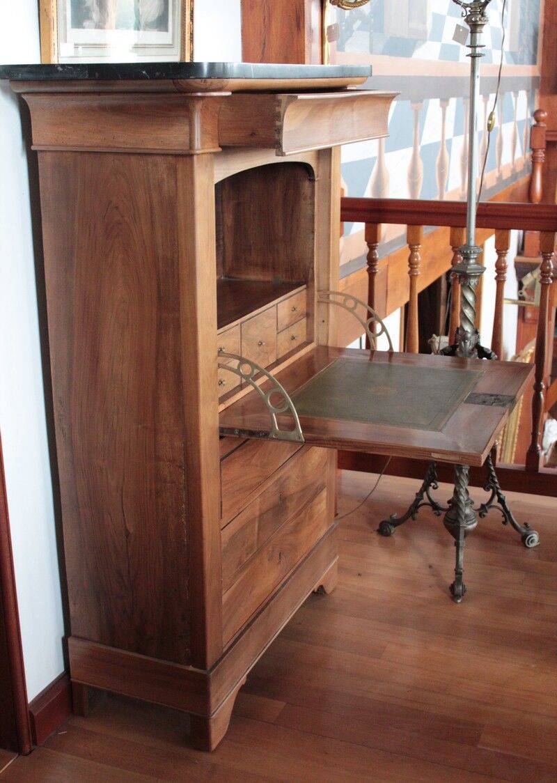 Restoration in 19th Walnut Secretary