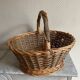 Panier osier gris vert