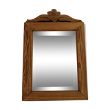 Small old wooden mirror  24x37cm