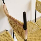 Set of 4 vintage dine chairs made in italy in the 1970s / mid century outdo